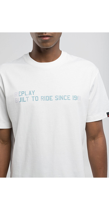 リラックスフィット ベーシックジャ－ジーコットンプリントTシャツ 詳細画像